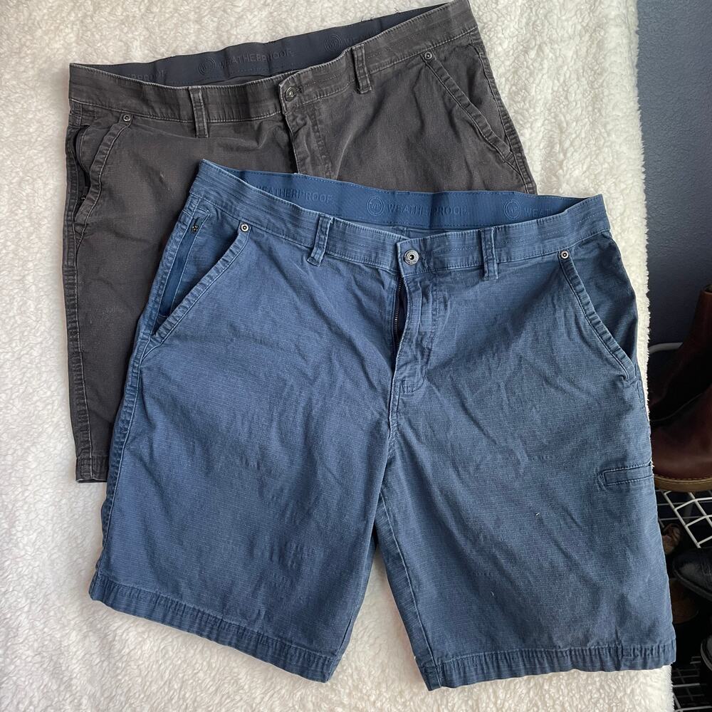 Weatherproof Shorts Mens Size 38 Lot of 2 Gray Blue Casual Summer Comfort